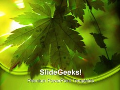 Green Leaves Nature PowerPoint Backgrounds And Templates 1210