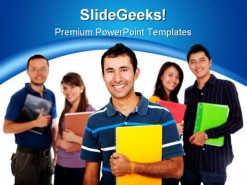 Group Of Collage Students Education PowerPoint Backgrounds And Templates 1210