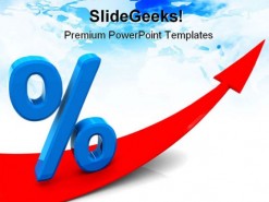 Growing Percent Symbol PowerPoint Template 0910