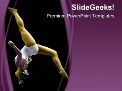 Gymnast Sports PowerPoint Template 0610