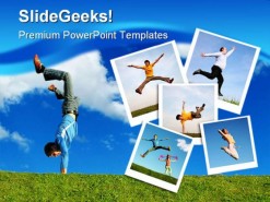 Happiness People PowerPoint Template 1110