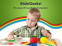 Happy Child Games PowerPoint Template 1110