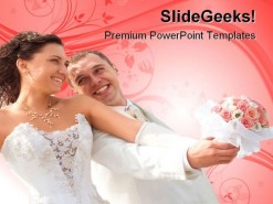Happy Couple Wedding PowerPoint Template 0610