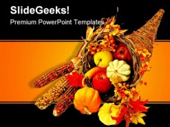 Happy Thanksgiving Religion PowerPoint Template 0610