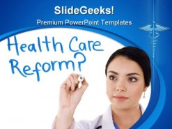 Health Care Reform Science PowerPoint Template 0610