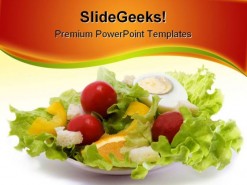 Healthy Salad Food PowerPoint Template 1110