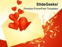 Heart Envelope Wedding PowerPoint Template 0610