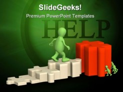 Help Puzzle PowerPoint Template 0510