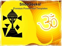 Hindu Ganesha Religion PowerPoint Template 0610