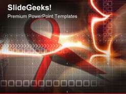 Hiv Ribbon Science PowerPoint Backgrounds And Templates 1210