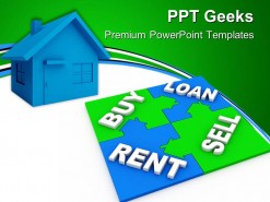 Home Puzzle Buy And Sell Real Estate PowerPoint Templates And PowerPoint Backgrounds 0411