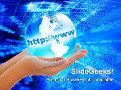 Internet Concept Globe PowerPoint Template 0910