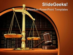 Justice Is Served Law PowerPoint Template 1110