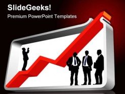Large Graph Business PowerPoint Template 0910