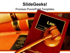 Law Book Globe PowerPoint Template 1110