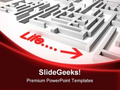 Life Shows Maze Future PowerPoint Backgrounds And Templates 1210