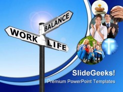 Life Work Balance People PowerPoint Template 0610