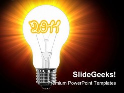 Lightbulb With Sparkling Business PowerPoint Backgrounds And Templates 1210
