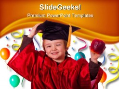 Little Graduate Education PowerPoint Backgrounds And Templates 1210