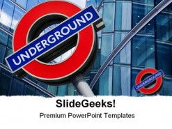 London Underground Travel PowerPoint Template 0910