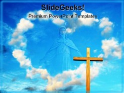 Love Clouds Religion PowerPoint Template 0610