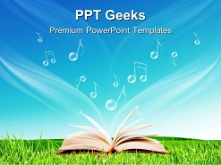 Magic Book Music Notes Nature PowerPoint Templates And PowerPoint Backgrounds 0411