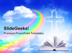 Magic Book Religion PowerPoint Template 1110