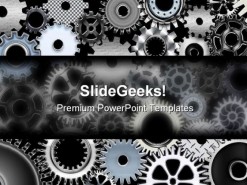 Many Gears Industrial PowerPoint Template 0810