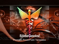 Medical Symbol Abstract PowerPoint Template 1110