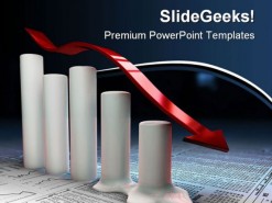 Melting Profits Bar Graph Business PowerPoint Backgrounds And Templates 1210
