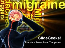 Migraine Medical PowerPoint Template 0610