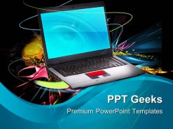 Modern And Stylish Notebook Computer PowerPoint Templates And PowerPoint Backgrounds 0411