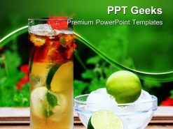 Mojito Cocktail Food PowerPoint Templates And PowerPoint Backgrounds 0411