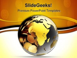 Money Globe PowerPoint Backgrounds And Templates 1210