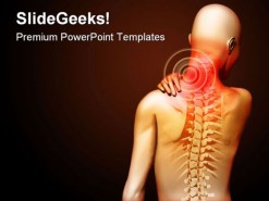 Neck Pain Medical PowerPoint Backgrounds And Templates 1210