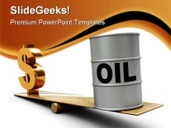 Oil Rising Dollar Industrial PowerPoint Background And Template 1210