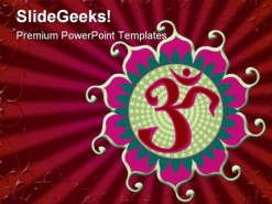 Om Religion PowerPoint Template 0610