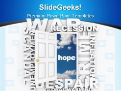 Open The Doorway To Hope Business PowerPoint Template 0910