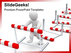 Overcome Hurdles Business PowerPoint Template 0810