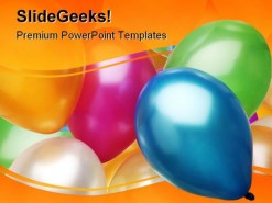 Party Balloons Festival PowerPoint Template 0810