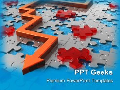 Path Across Puzzle Labyrinth Business PowerPoint Templates And PowerPoint Backgrounds 0411