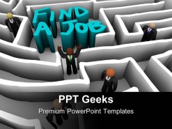 People Find A Job Competition PowerPoint Templates And PowerPoint Backgrounds 0411