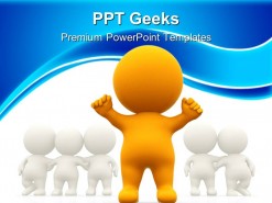 Person Standing Out Leadership PowerPoint Templates And PowerPoint Backgrounds 0411