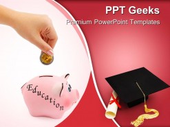 Piggy Bank Education PowerPoint Templates And PowerPoint Backgrounds 0411