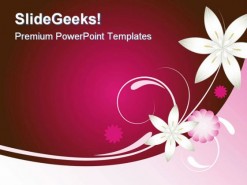 Pink And Brown Abstract PowerPoint Template 0910
