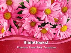 Pink Daisy Beauty PowerPoint Template 0910
