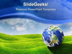 Planet Earth Globe PowerPoint Template 0910