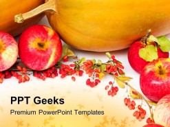 Pumpkins And Apples Halloween Festival PowerPoint Templates And PowerPoint Backgrounds 0411