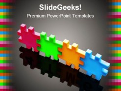 Puzzle Team Business Teamwork PowerPoint Template 1110