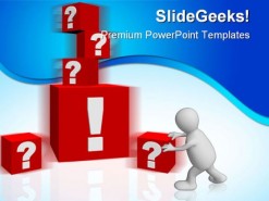 Questions People PowerPoint Template 0910